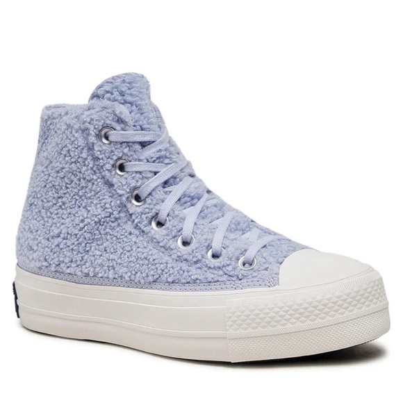 Converse Women’s Chuck Taylor All Star Platform High 'Cozy Sherpa - Ghost' Shoes - Picture 3 of 16